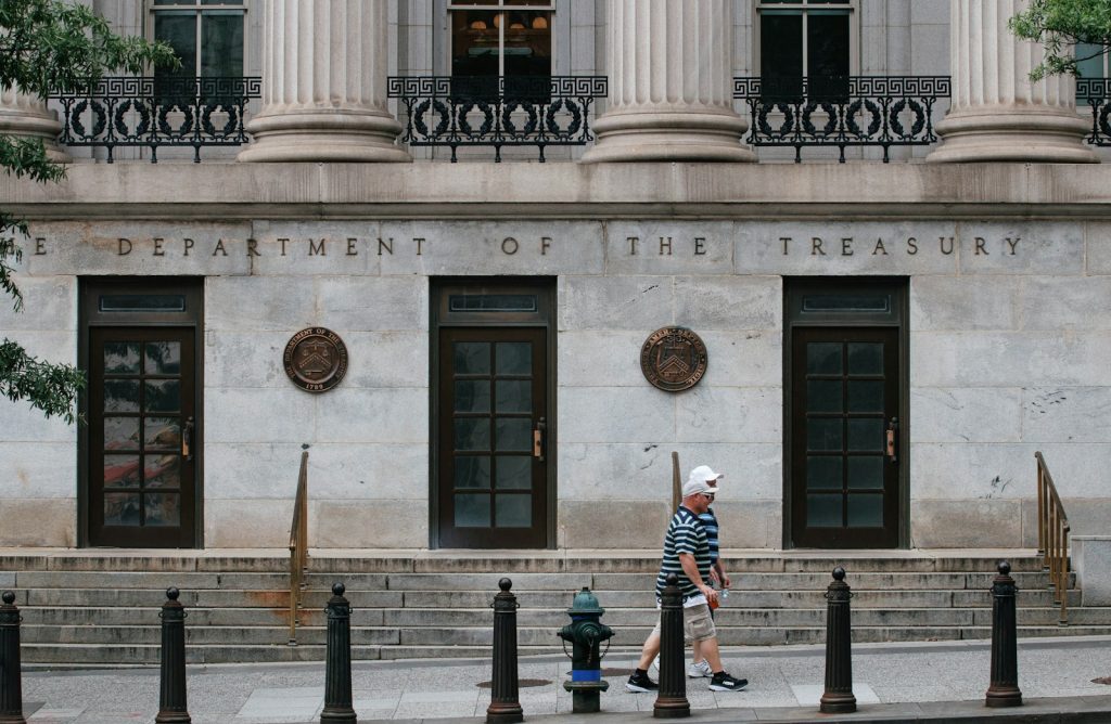 The U.S. Department of the Treasury in Washington, D.C.